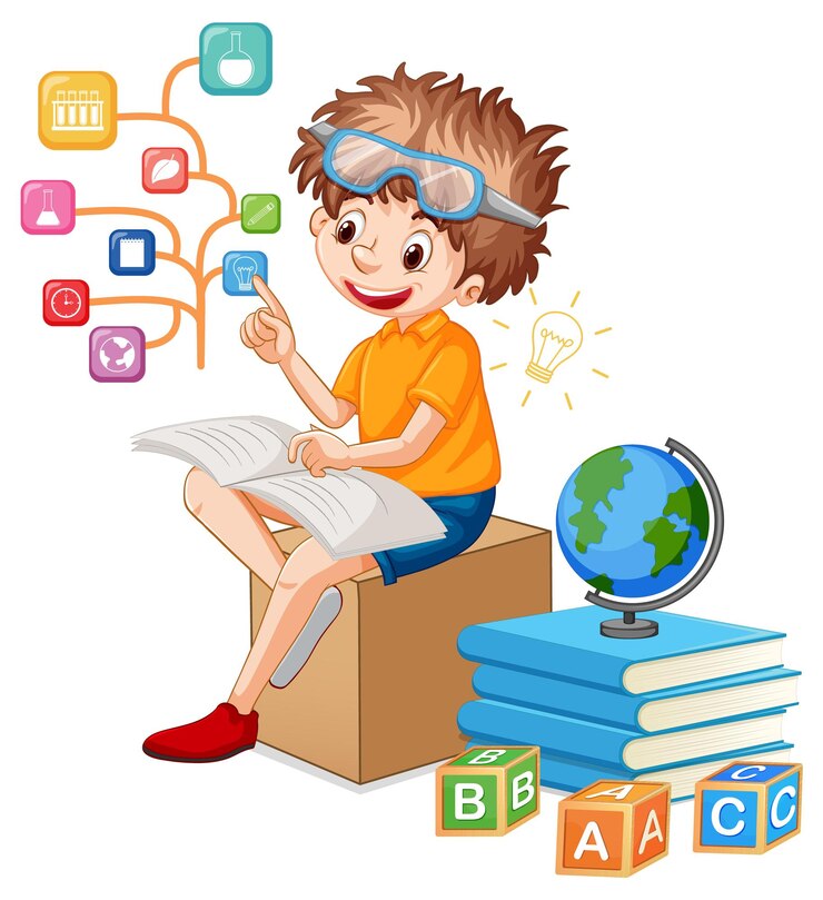 Student reading books